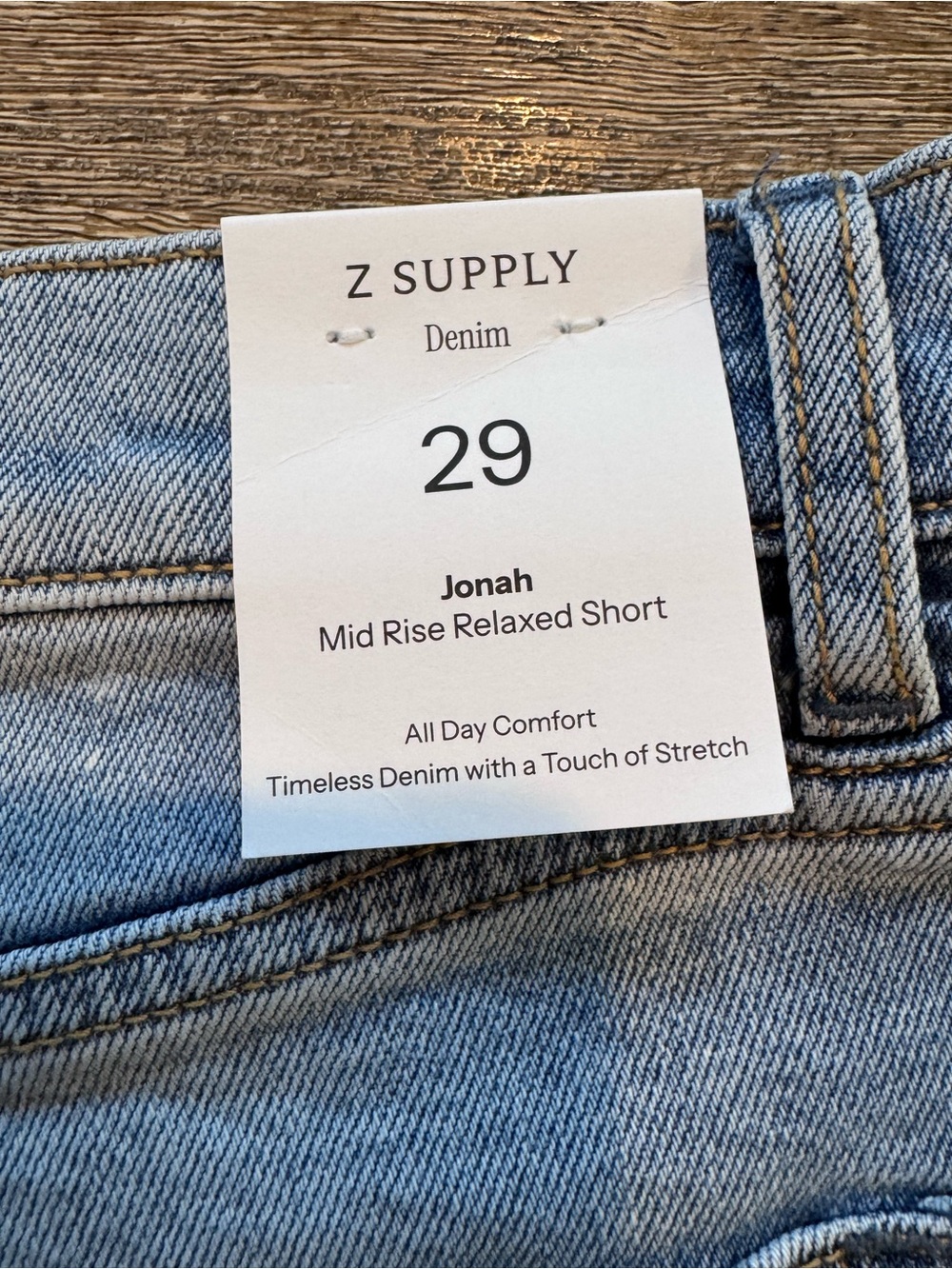 Z Supply Jonah Mid Rise Denim Shorts | Avalon | Size 29 - Picture 4 of 10